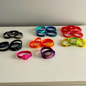 30 small Rubber Zumba Fitness Bracelets